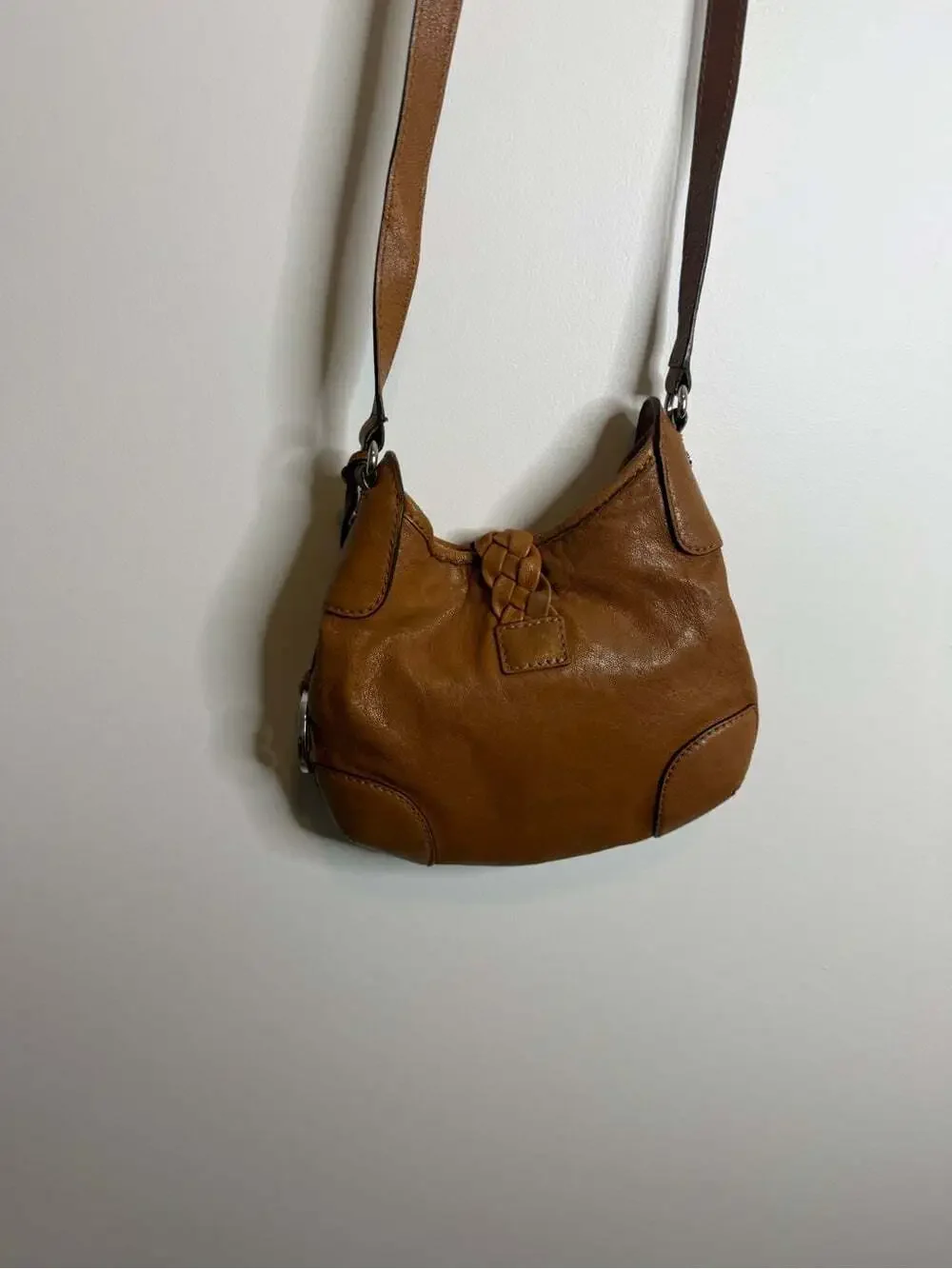 Michael Kors Tan Leather Shoulder Bag crossbody western brown